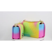 JWB02L Bolso de maquillaje arcoíris Bolso de graffiti cosmético para mujer Bolso mini arcoíris